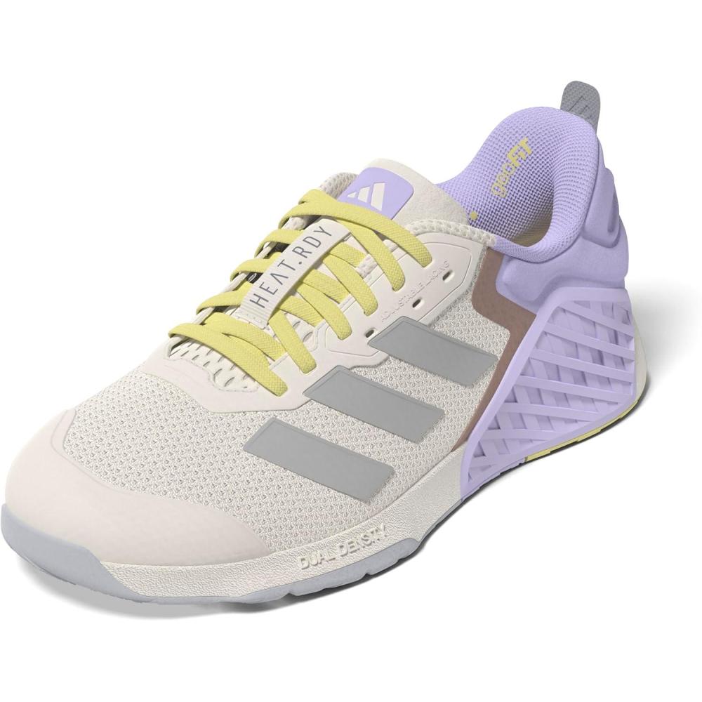 imageadidas Womens Dropset 3 TrainingChalk WhiteHalo SilverViolet Tone