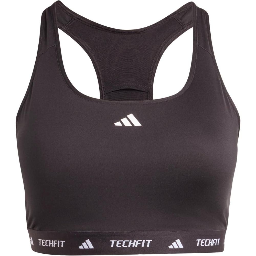 imageadidas Womens Plus Size Powerreact Techfit Training BraBlack