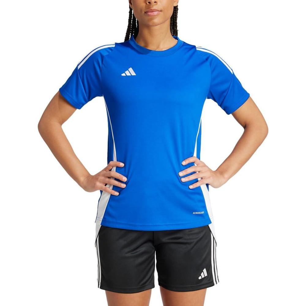 imageadidas Womens Tiro 24 Jersey Team Royal BlueWhite XLarge Tall