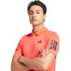 imageadidas Mens Club Tennis Climacool 3Stripes Polo ShirtSemi Lucid Red