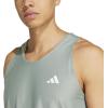 imageadidas Mens Own The Run Tank TopSilver Green