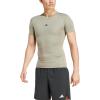 imageadidas Mens Techfit Compression Training TShirtSilver Pebble