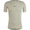 imageadidas Mens Techfit Compression Training TShirtSilver Pebble