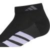 imageadidas Womens All Day Training Low Cut Socks 3Pair athletic performance with targeted cushion for runningBlackViolet Tone PurpleWhite