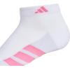 imageadidas Womens All Day Training Low Cut Socks 3Pair athletic performance with targeted cushion for runningWhitePink FusionWonder Alumina Grey