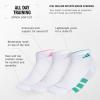 imageadidas Womens All Day Training Low Cut Socks 3Pair athletic performance with targeted cushion for runningWhitePink FusionWonder Alumina Grey