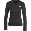 imageadidas Womens Train Essentials 3Stripes Long Sleeve TShirtBlackWhite