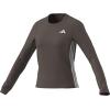 imageadidas Womens Train Essentials 3Stripes Long Sleeve TShirtEarth StrataWhite