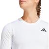 imageadidas Womens Train Essentials 3Stripes Long Sleeve TShirtWhiteBlack