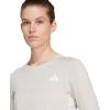 imageadidas Womens Train Essentials 3Stripes Long Sleeve TShirtWonder AluminaWhite