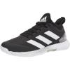 imageadidas Mens Adizero Ubersonic 4 Tennis ShoeBlackWhiteSilver Metallic
