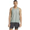 imageadidas Mens Own The Run Tank TopSilver GreenGreen