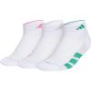 imageadidas Womens All Day Training Low Cut Socks 3Pair athletic performance with targeted cushion for runningWhitePink FusionWonder Alumina Grey