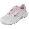 imageadidas Womens Courtjam Control 3 Tennis SneakerWhiteSilver MetallicLucid Pink