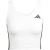 imageadidas Womens Train Essentials 3Stripes Cropped Tank TopWhiteBlack