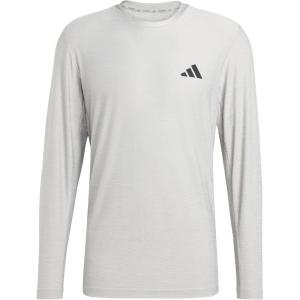 imageadidas Mens Train Essentials Stretch Long Sleeve Base TShirtMedium Grey Heather