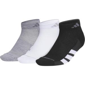 imageadidas Womens All Day Training Low Cut Socks 3Pair athletic performance with targeted cushion for runningGreyWhiteBlack