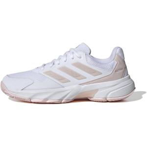 imageadidas Womens Courtjam Control 3 Tennis SneakerWhiteSandy Pink MetSandy Pink