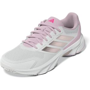 imageadidas Womens Courtjam Control 3 Tennis SneakerWhiteSilver MetallicLucid Pink
