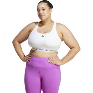 imageadidas Womens Plus Size Powerreact Techfit Training BraWhite