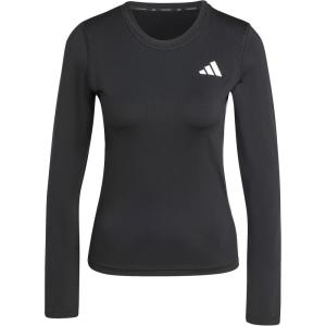 imageadidas Womens Train Essentials 3Stripes Long Sleeve TShirtBlackWhite