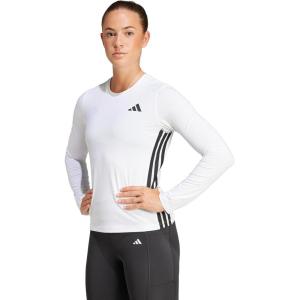 imageadidas Womens Train Essentials 3Stripes Long Sleeve TShirtWhiteBlack