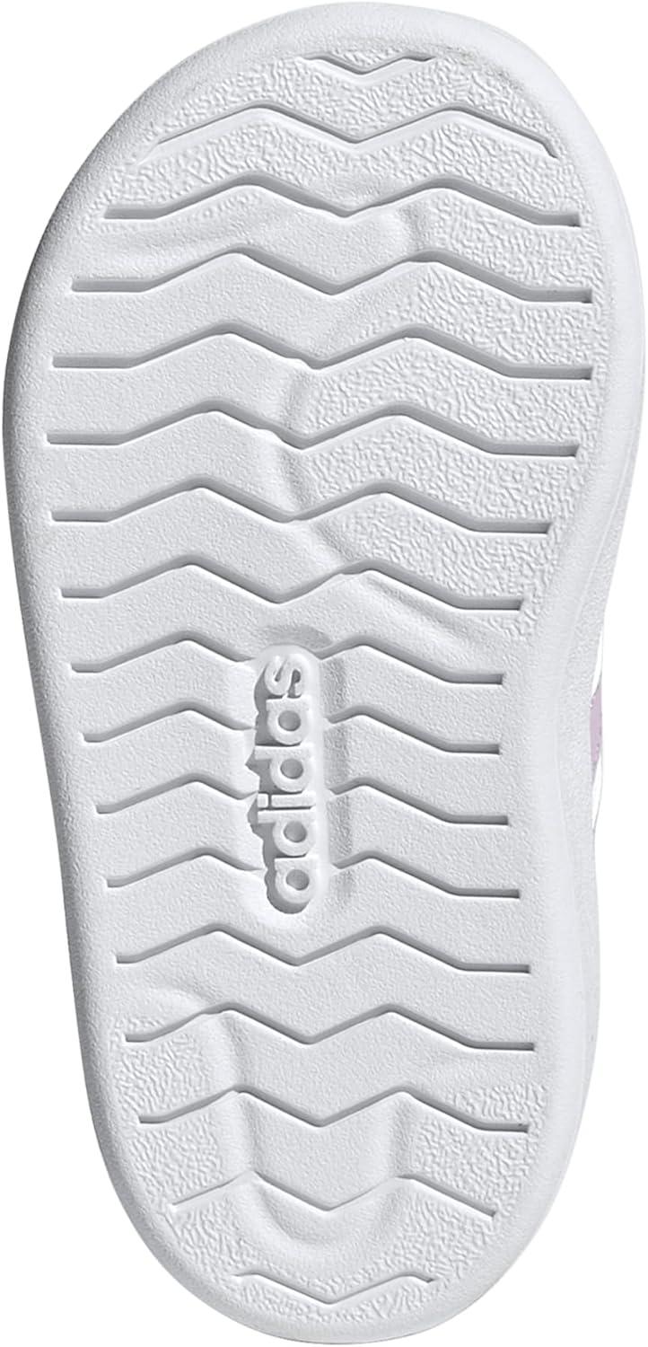 imageAdidas BabyBoys Streettalk Elastic Lace ampamp Strap SneakerWhiteBliss LilacHalo Mint