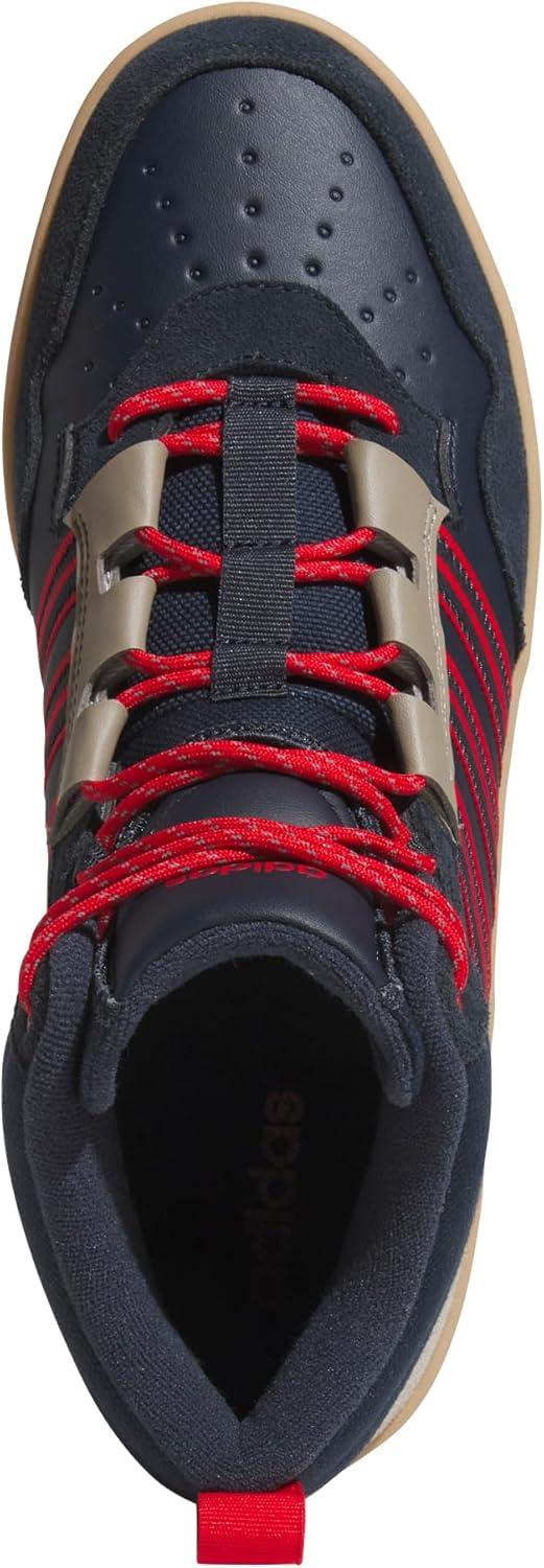 imageAdidas UnisexAdult Hoops 40 Mid Top SneakerAurora InkBetter ScarletGum