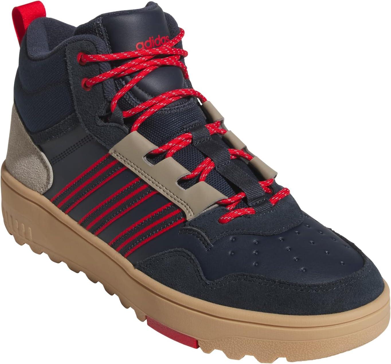 imageAdidas UnisexAdult Hoops 40 Mid Top SneakerAurora InkBetter ScarletGum