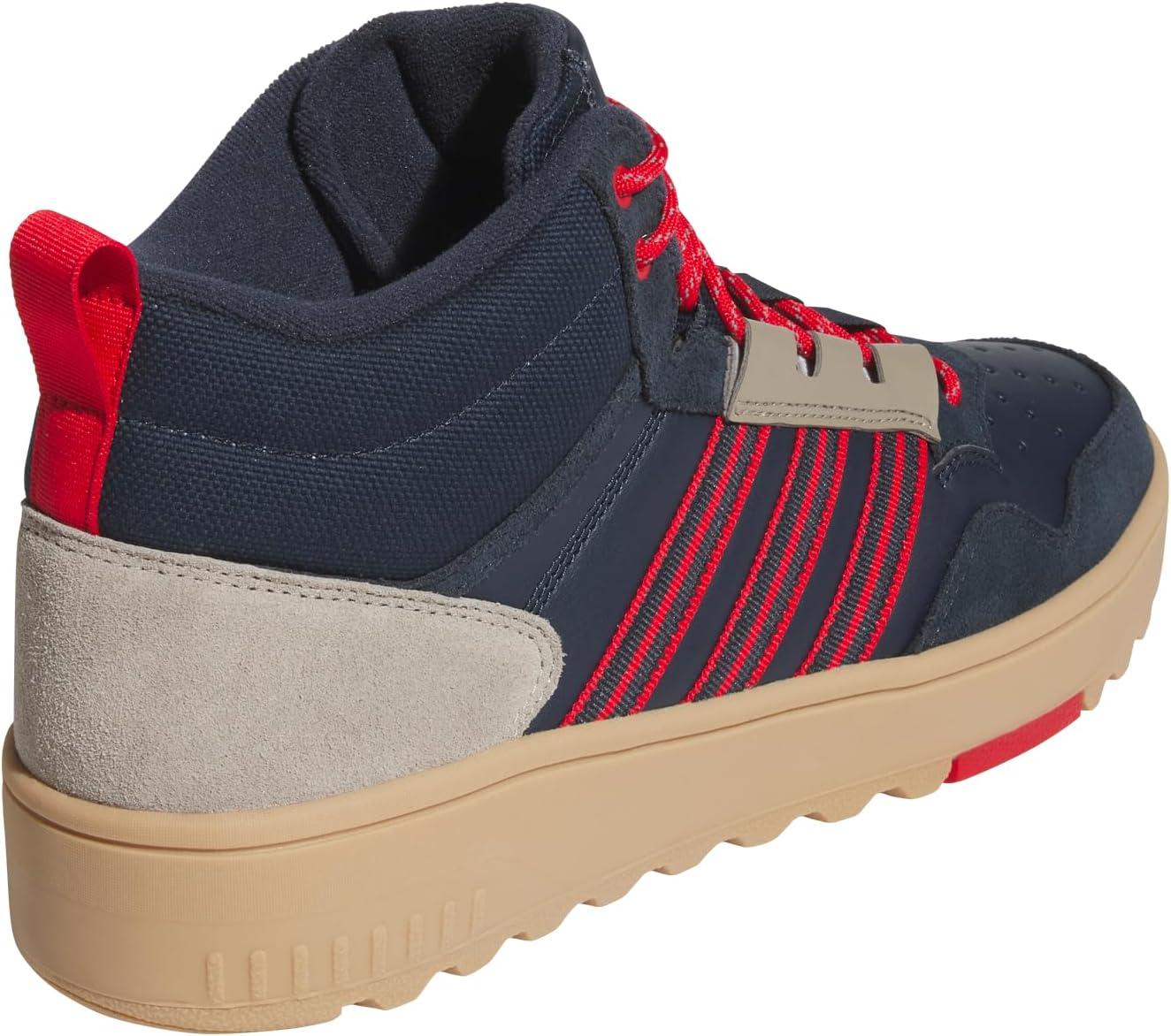 imageAdidas UnisexAdult Hoops 40 Mid Top SneakerAurora InkBetter ScarletGum