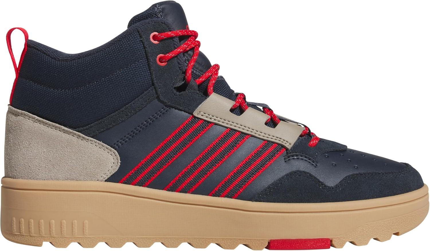 imageAdidas UnisexAdult Hoops 40 Mid Top SneakerAurora InkBetter ScarletGum
