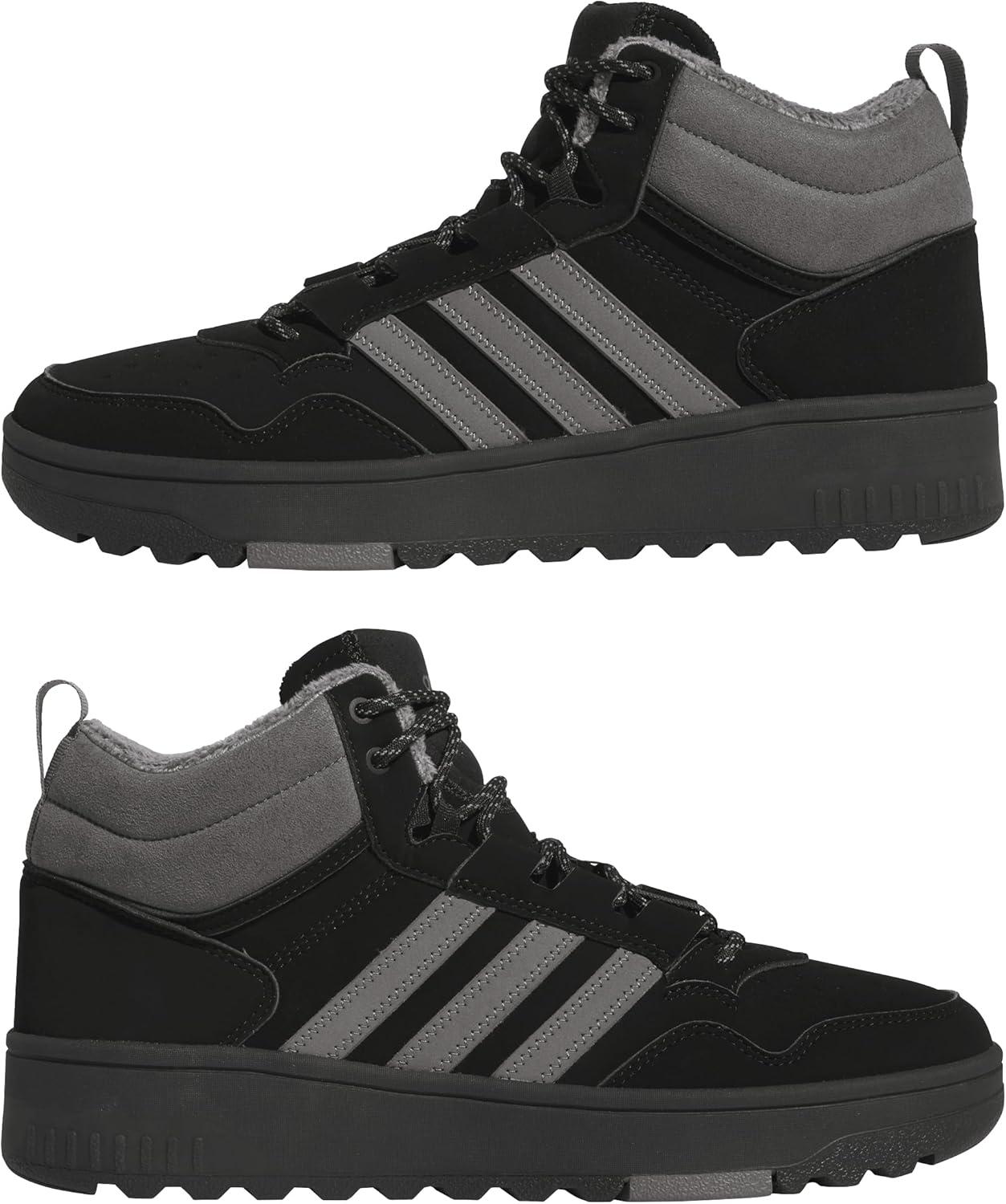 imageAdidas UnisexAdult Hoops 40 Mid Top SneakerBlackGreyBlack