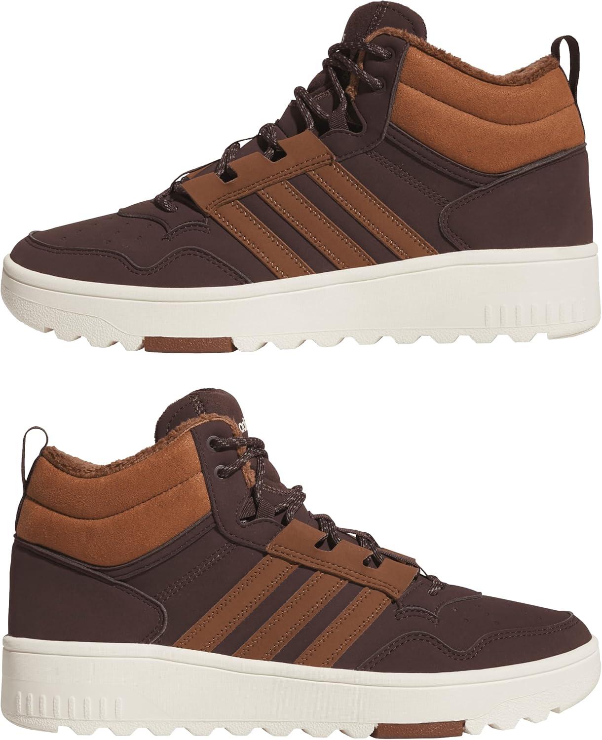 imageAdidas UnisexAdult Hoops 40 Mid Top SneakerShadow BrownSupplier ColourOff White
