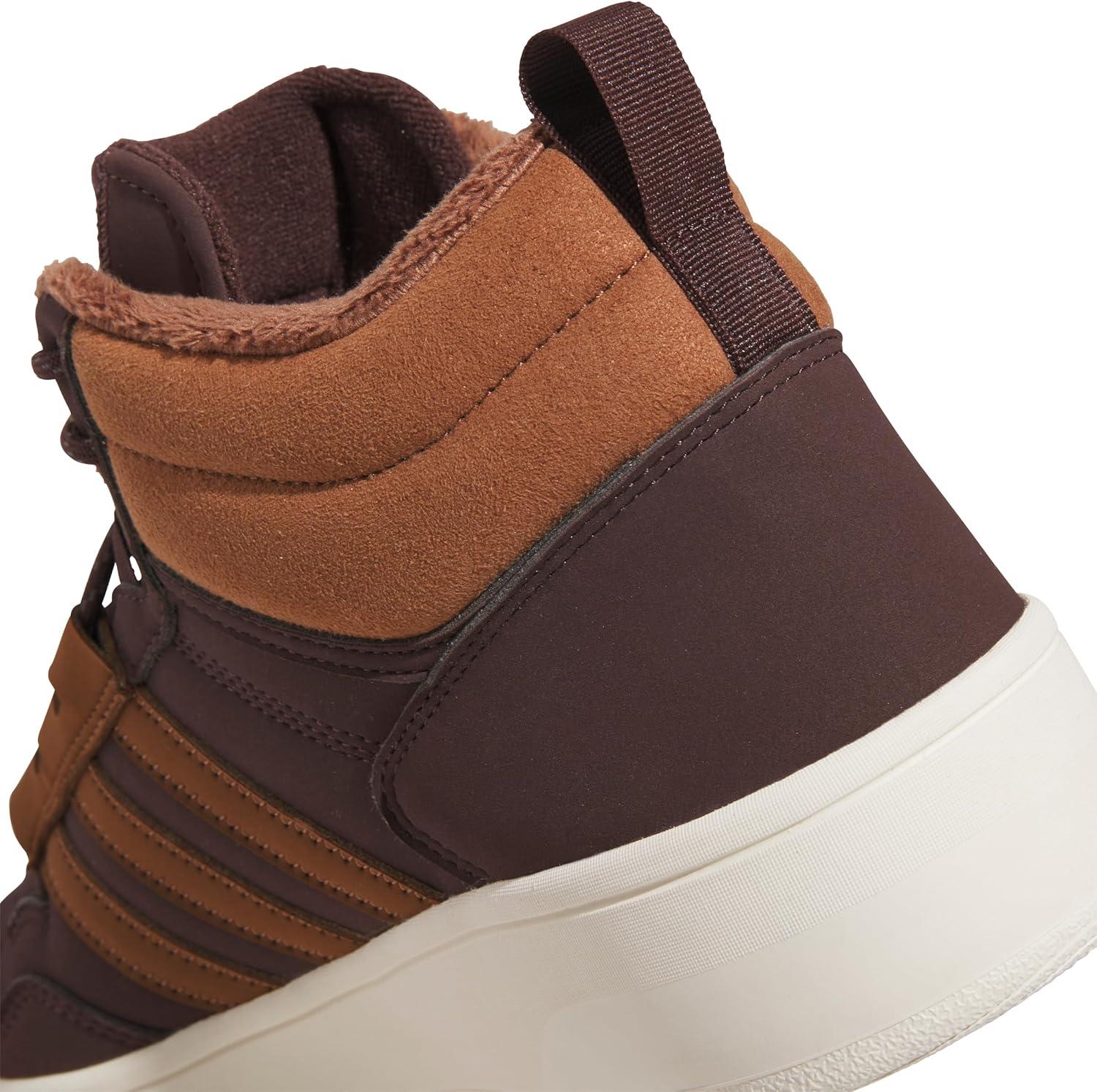 imageAdidas UnisexAdult Hoops 40 Mid Top SneakerShadow BrownSupplier ColourOff White
