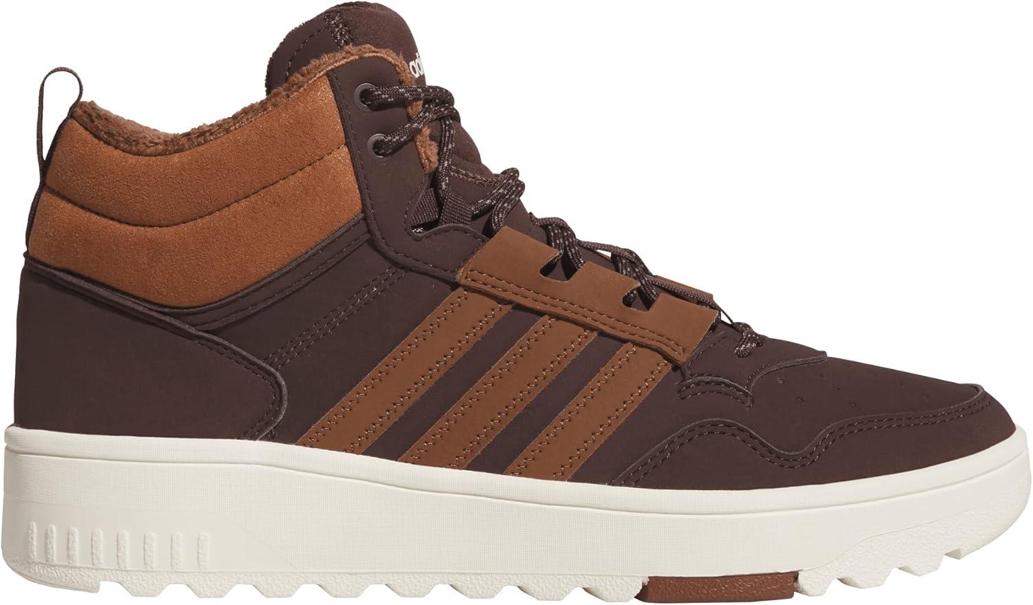imageAdidas UnisexAdult Hoops 40 Mid Top SneakerShadow BrownSupplier ColourOff White