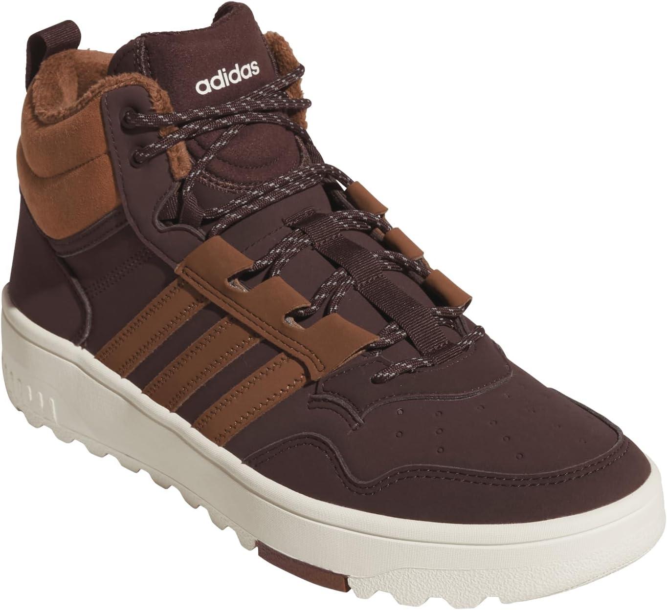 imageAdidas UnisexAdult Hoops 40 Mid Top SneakerShadow BrownSupplier ColourOff White