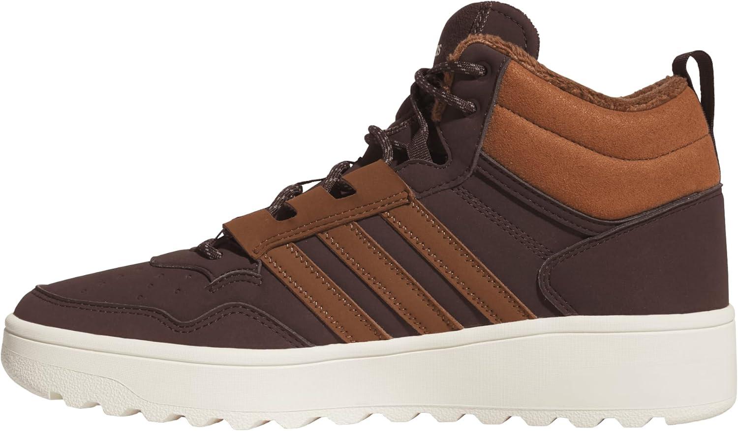 imageAdidas UnisexAdult Hoops 40 Mid Top SneakerShadow BrownSupplier ColourOff White
