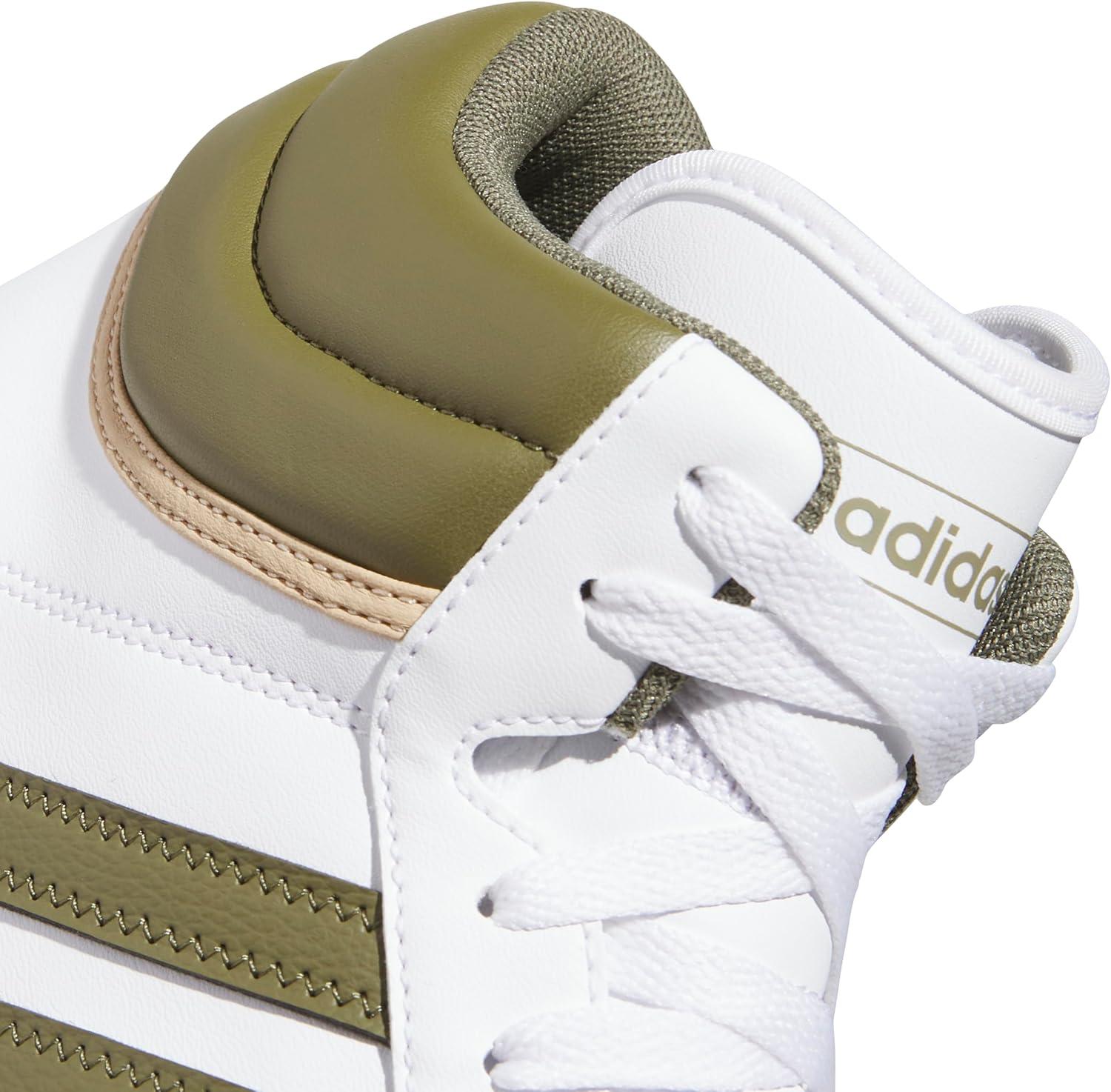 imageAdidas UnisexAdult Hoops 40 Mid Top SneakerWhiteFocus OliveGum