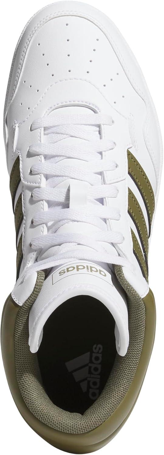 imageAdidas UnisexAdult Hoops 40 Mid Top SneakerWhiteFocus OliveGum