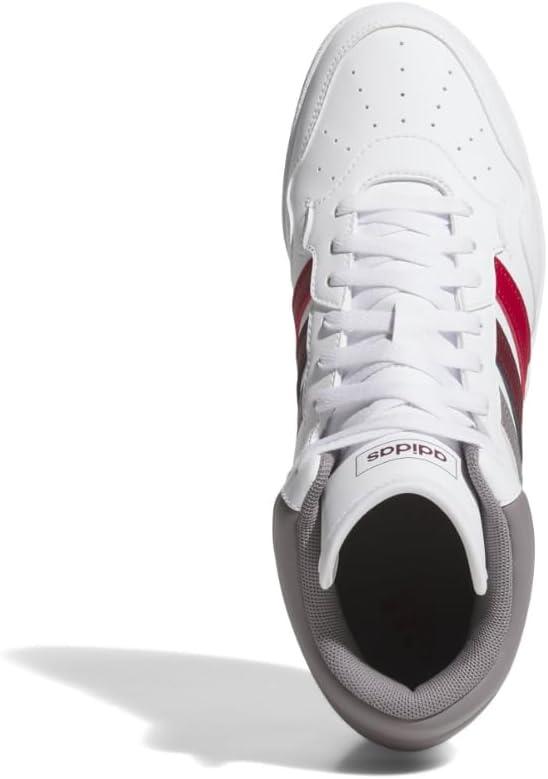 imageAdidas UnisexAdult Hoops 40 Mid Top SneakerWhiteTaupe OxideShadow Red