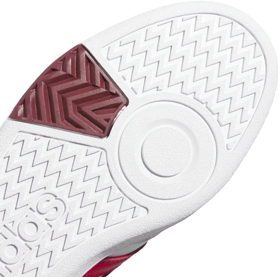 imageAdidas UnisexAdult Hoops 40 Mid Top SneakerWhiteTaupe OxideShadow Red