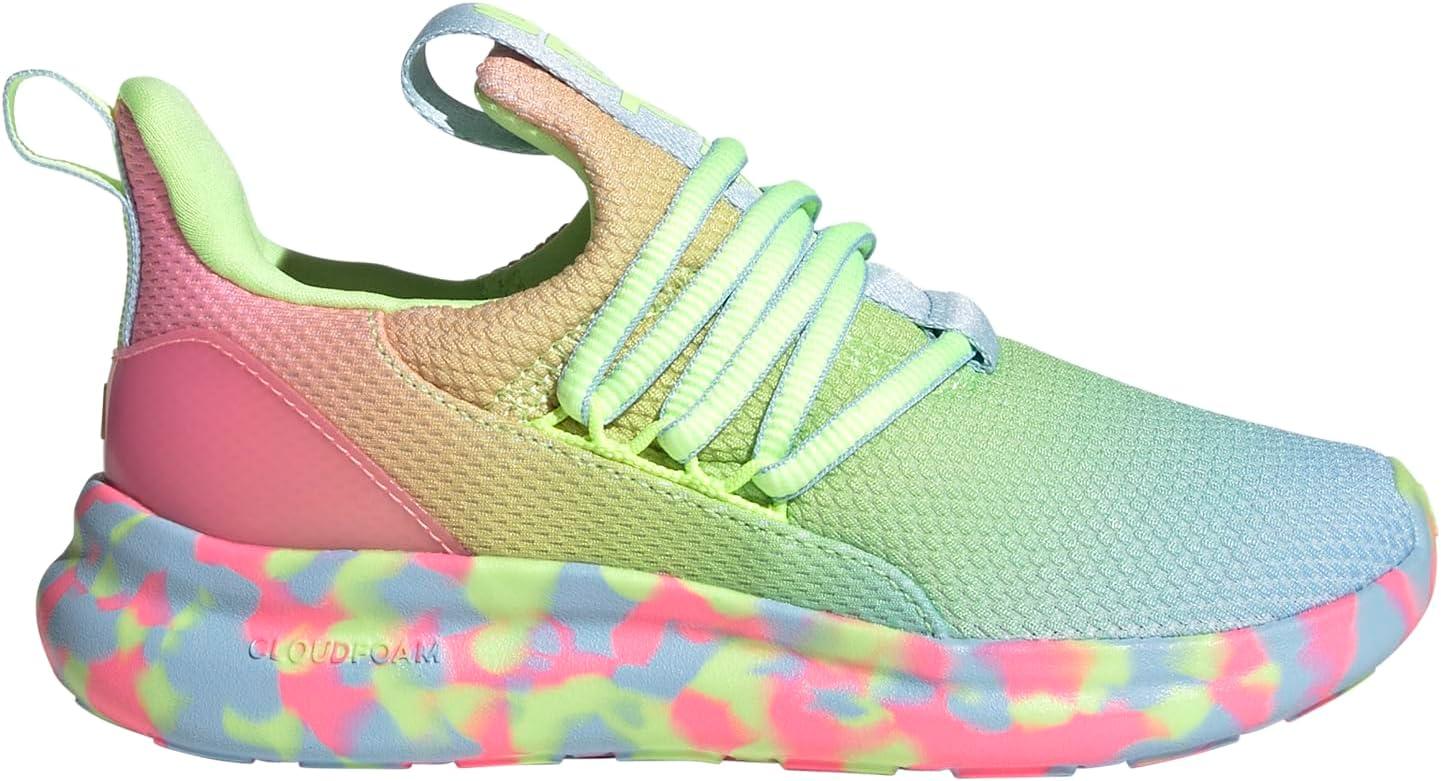 imageadidas BabyBoys Lite Racer Adapt 70 SneakerClear SkyYellowBeam Pink