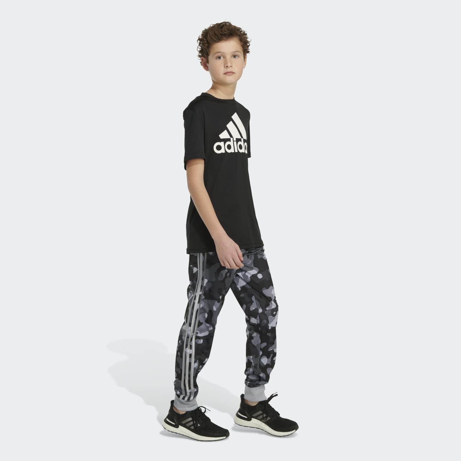 imageadidas Boys Iconic Tricot Jogger PantsBlack Camouflage