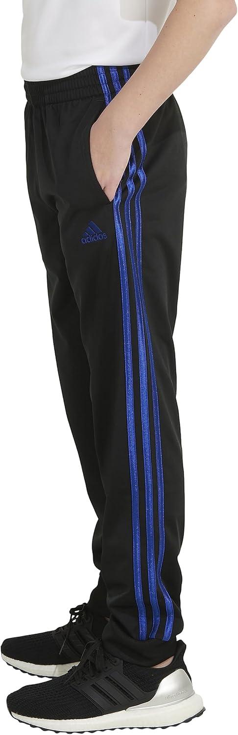 imageadidas Boys Iconic Tricot Jogger PantsBlack With Blue