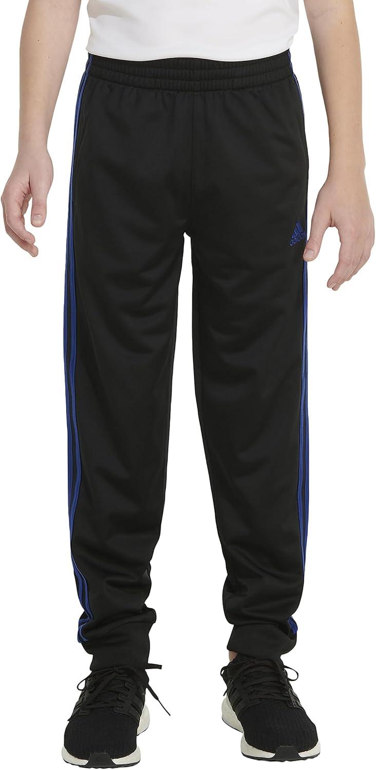 imageadidas Boys Iconic Tricot Jogger PantsBlack With Blue