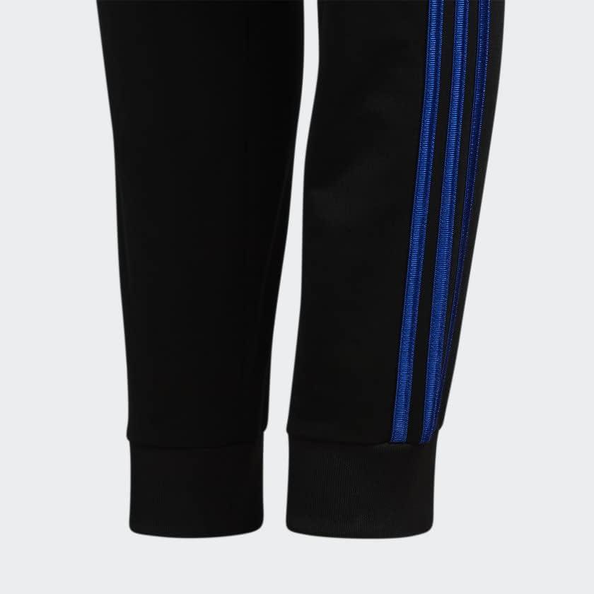 imageadidas Boys Iconic Tricot Jogger PantsBlack With Bold Blue