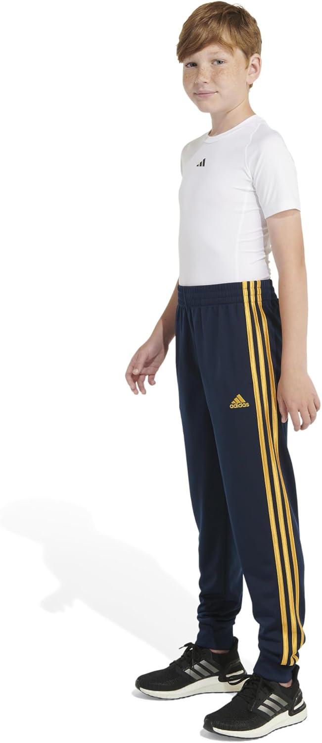 imageadidas Boys Iconic Tricot Jogger PantsCollegiate Navy With Active Gold