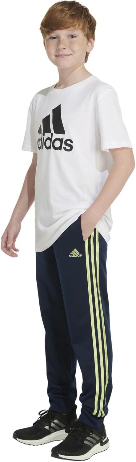 imageadidas Boys Iconic Tricot Jogger PantsCollegiate Navy With Tech Olive