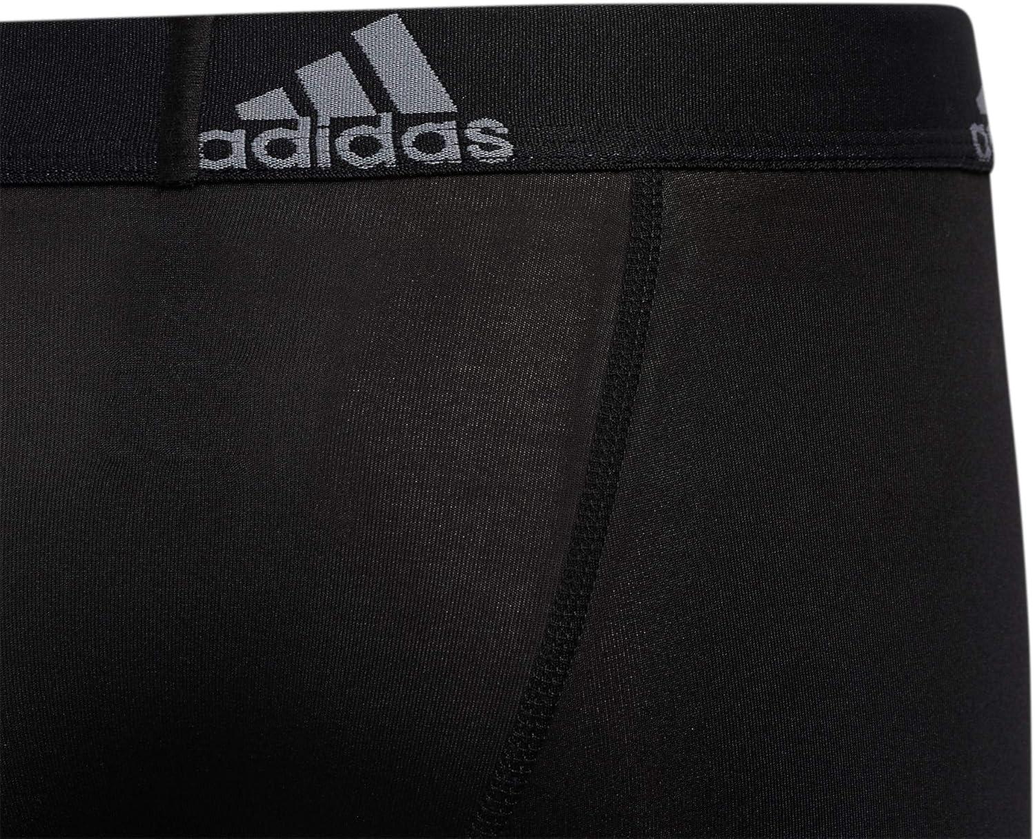 imageadidas Boys Performance Boxer Briefs Underwear for Kids 4PackBlackGreyPerformance