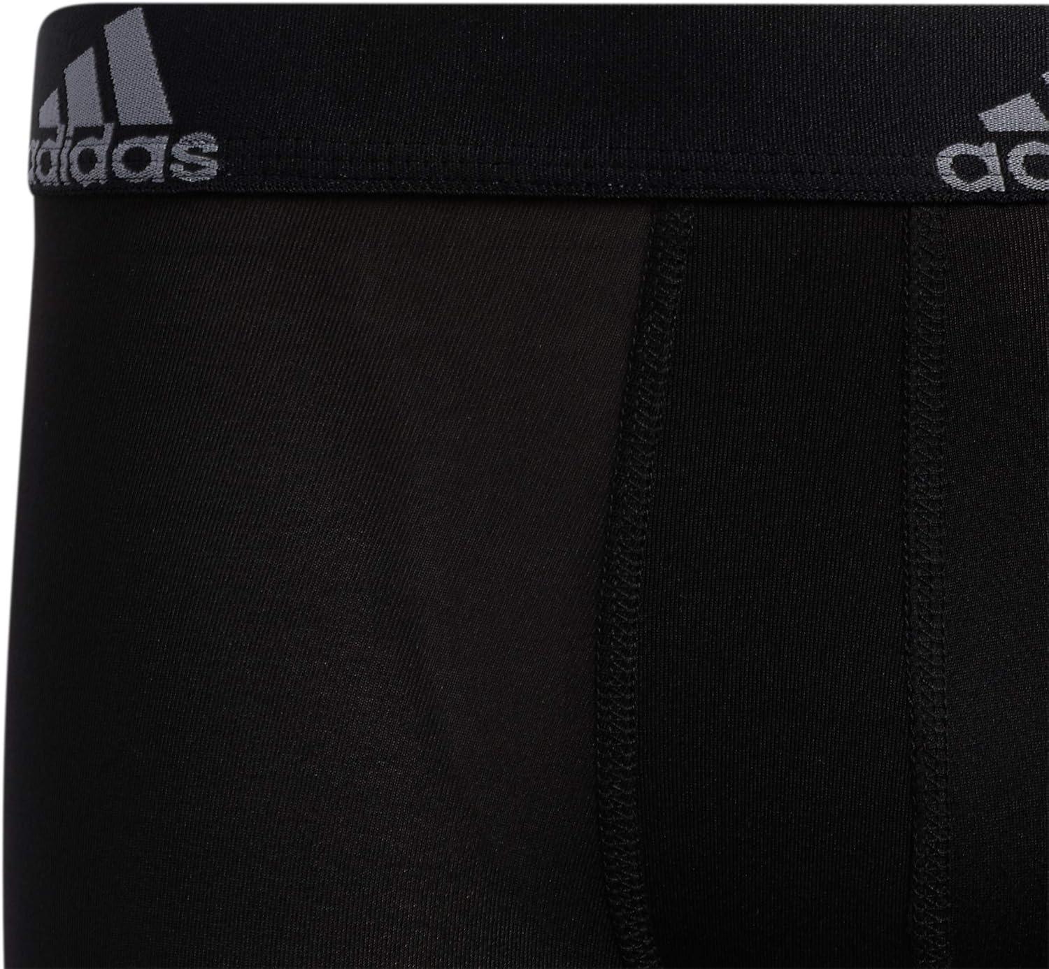 imageadidas Boys Performance Boxer Briefs Underwear for Kids 4PackBlackGreyPerformance
